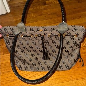 Dooney and Burke Monogram Black Tote Bag